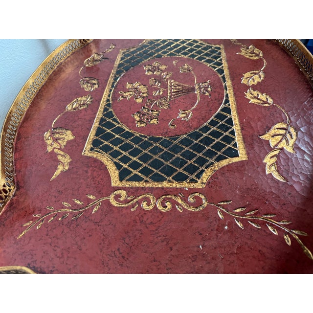 2020s Dessau Home Hand-Painted Gilt Tray Table – Florentine Style For Sale - Image 5 of 10