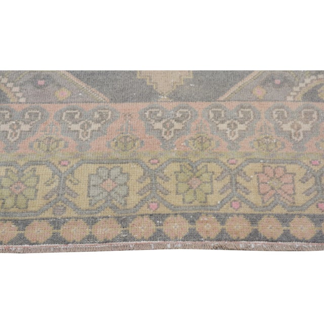 1970s Vintage Turkish Anatolian Hand Knotted Rug With Soft Texture,4'2"X9' For Sale - Image 4 of 7