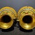 Mid 20th Century Pair of Monumental Chinese Yellow Cloisonné Dragon & Phoenix Vases - 24.7 LBS Total For Sale - Image 5 of 10