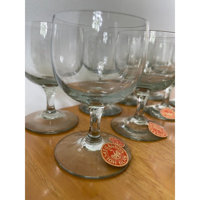 1950s Vintage 1950s Holmegaard Denmark Elsinore Smoke Glass Cordials Stemware - Set of 8 For Sale - Image 5 of 10