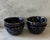 Set of 4 handcrafted Bennington Potters Blue Agate earthenware bowls featuring the distinctive marbled cobalt blue...