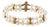 Double Strand 14k Yellow Gold 6mm Pearl Bracelet For Sale
