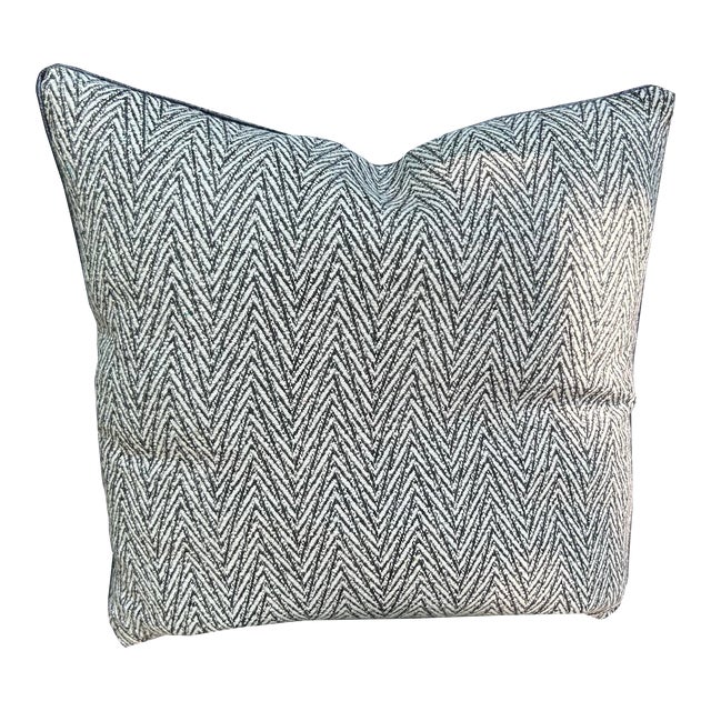 Wool Herringbone Pillow For Sale