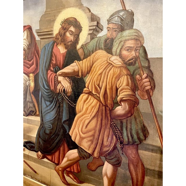 French School Artist, The Judgement of Jesus, 19th Century, Oil Painting, Framed For Sale - Image 8 of 11