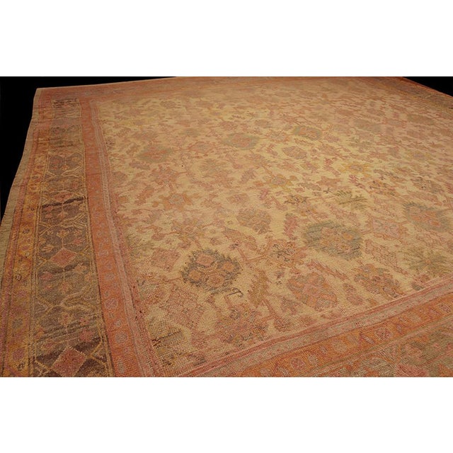 Early 20th Century Turkish Oushak Carpet ( 17' 6" x 18' - 533 x 549 ) Rare Antique Turkish Oushak Carpet, circa 1900 ...