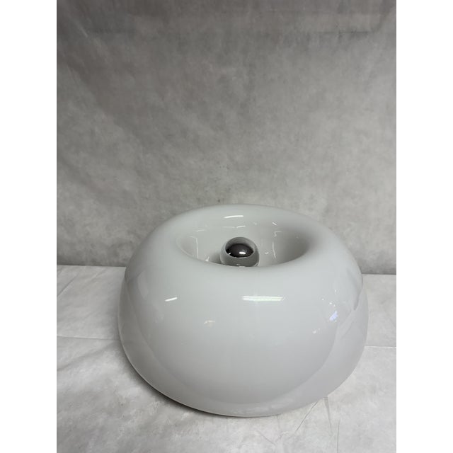 Vellela Ceiling Light in White Opal Glass by Achille Castiglioni for Flos, 1980s For Sale - Image 3 of 13