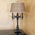 Vintage Victorian Candelabra Table Lamp – Ornate Metalwork & Embroidered Shade, 30” For Sale - Image 11 of 18