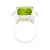 Vintage 14.11 Carat Peridot and Baguette Cut Diamond in 18k White Gold Ring, Size 6 For Sale - Image 4 of 8