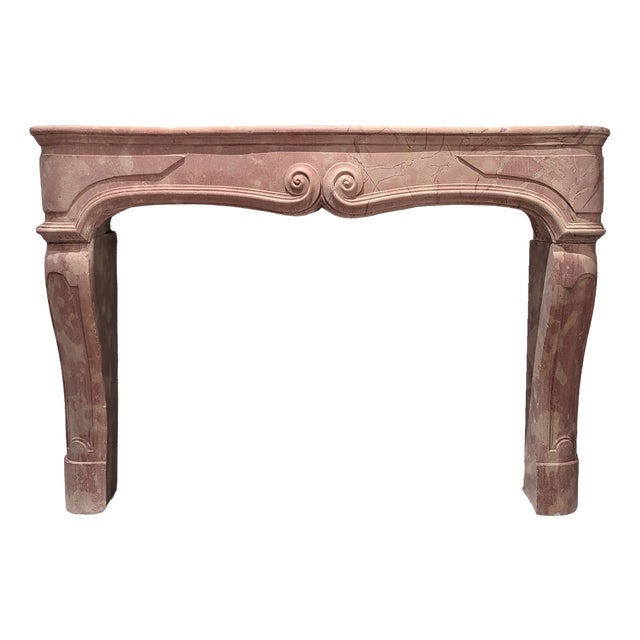 Antique French Mantelpiece in Hard Limestone, 1680 For Sale