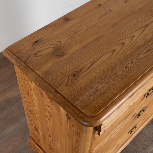 Late 19th Century 19th Century Four Drawer Pine Chest of Drawers, Denmark For Sale - Image 5 of 13