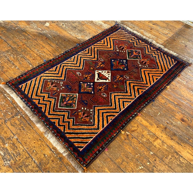 Vintage Tribal Gabbeh Rug, 1920s For Sale - Image 4 of 18