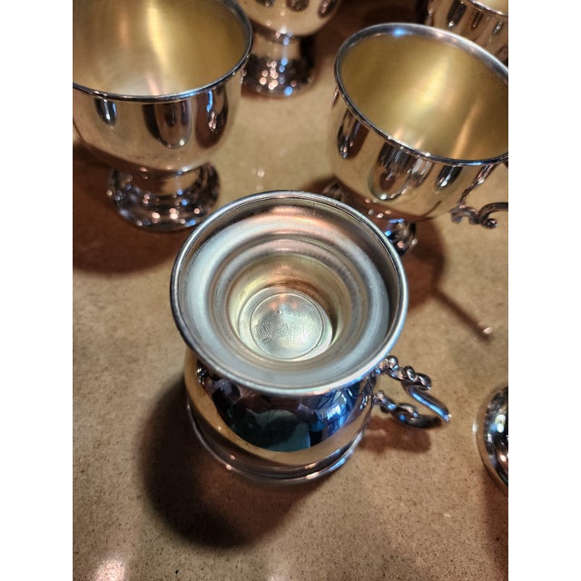 Metal Paul Revere Oneida Silverplate Punch Set For Sale - Image 7 of 7