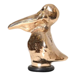 Gilded Bronze Pelican Sculpture from Bernhard Lipsøe