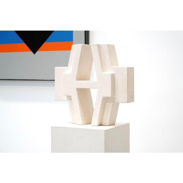 Modern Renaat Ramon, Geometric Sculpture, Belgium, 2017, French Limestone For Sale - Image 3 of 12