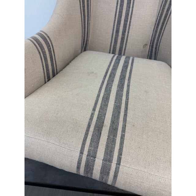Cisco Brothers Lloyd Striped Arm Chair For Sale - Image 9 of 12