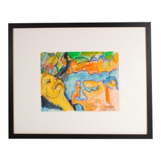 1984 “B. Bell Photo” Mixed Media Drawing by Harry Hilson For Sale