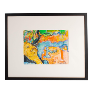 1984 “B. Bell Photo” Mixed Media Drawing by Harry Hilson