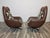 Brown Set of Mid-Century Swivel Armchairs For Sale - Image 8 of 18