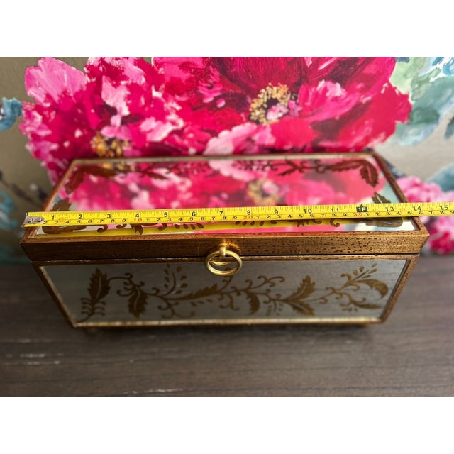 Glass Madison Mirrored Box For Sale - Image 7 of 12