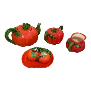 Vintage Tomato Breakfast Set For Sale