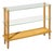 Gilbert Rohde Style Mid Century Glass and Walnut Console Table For Sale