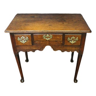 18th Century Country English Queen Anne Lowboy or Dressing Table For Sale