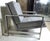 This stunning lightly upholstered Milo Baughman lounge chair features heavy flat bar chrome frames and thick padded...