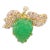 Carved 8.88ctw Emerald Diamond Strawberry Brooch Pin Pendant in 18k Gold For Sale