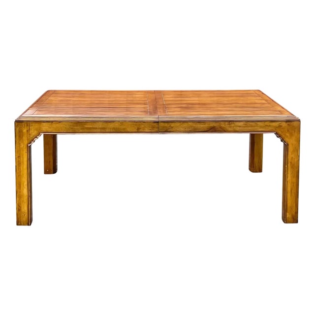 Century Furniture Rustic French Country Maple Parsons Dining Table Expandable For Sale