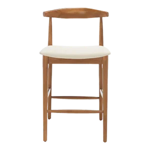 Lionel Retro Counter Stool - Walnut/Cream