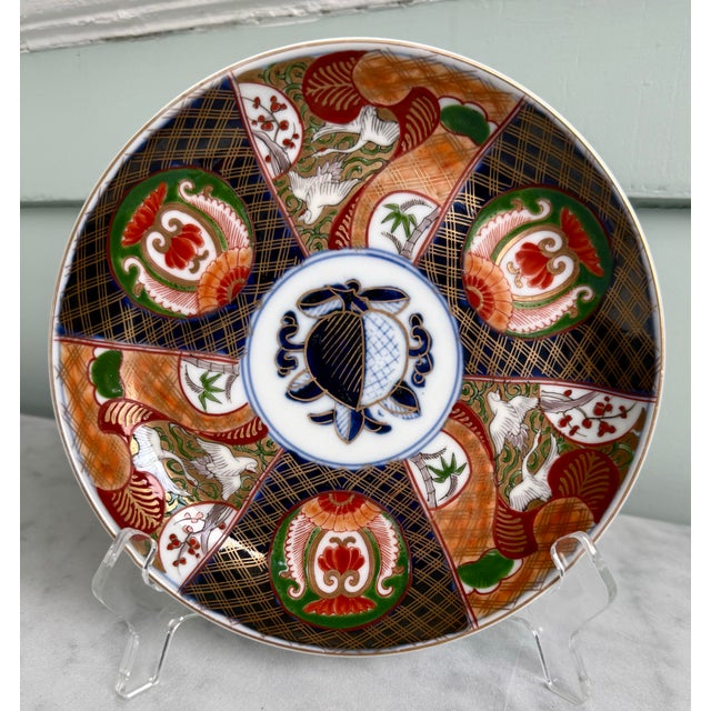 Ceramic Vintage Imari Plate For Sale - Image 7 of 10