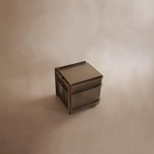 Not Yet Made - Made To Order Cohesion Unit Aluminium Side Table by Bureau of Entropy For Sale - Image 5 of 10