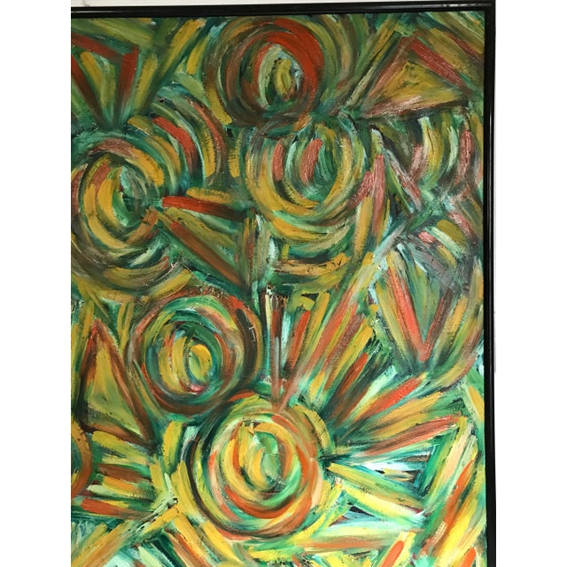 Fireworks Original Abstract Expressionist Oil Painting on European Linen by Monique Nichols For Sale - Image 9 of 12