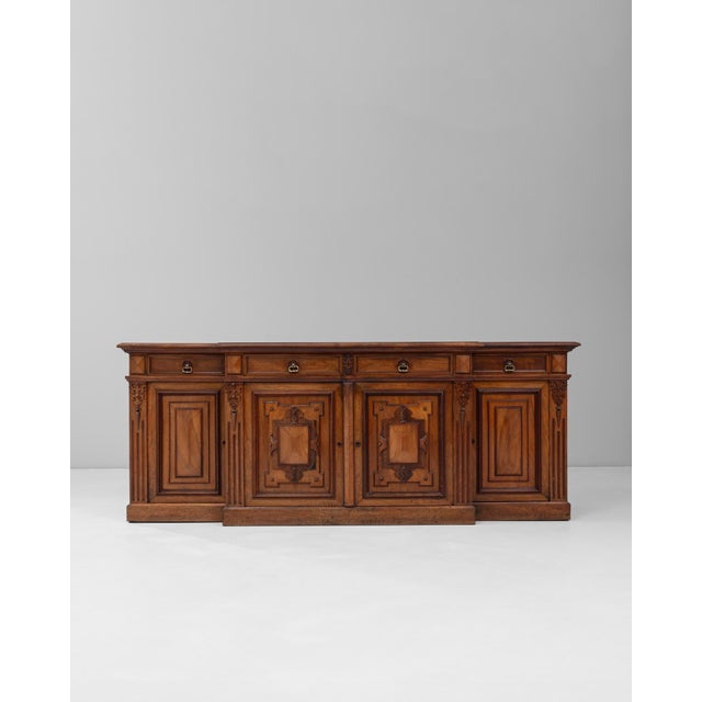 19th Century English Renaissance Revival Wooden Buffet in Original Patina For Sale - Image 16 of 18