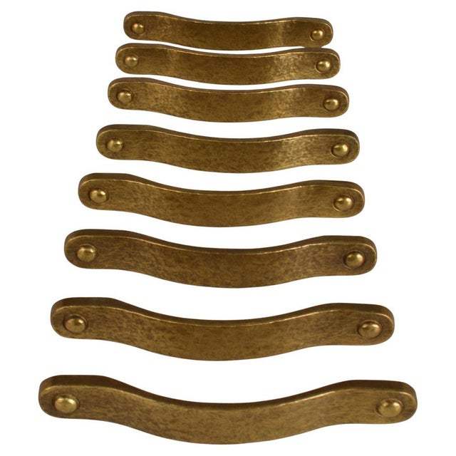 Bronze Pull Drawer and Cabinet Handles, 1970s, Set of 8 For Sale - Image 9 of 9