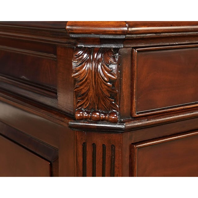 Penhurst Mahogany Desk With Green Leather For Sale - Image 4 of 18