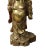 Gold Painted Carved Wood Happy Buddha Figure For Sale - Image 5 of 6