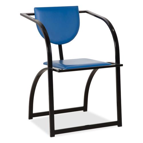 Animal Skin Sinus and Cosinus Chairs in Blue and Red Leather from KFF, Set of 6 For Sale - Image 7 of 18