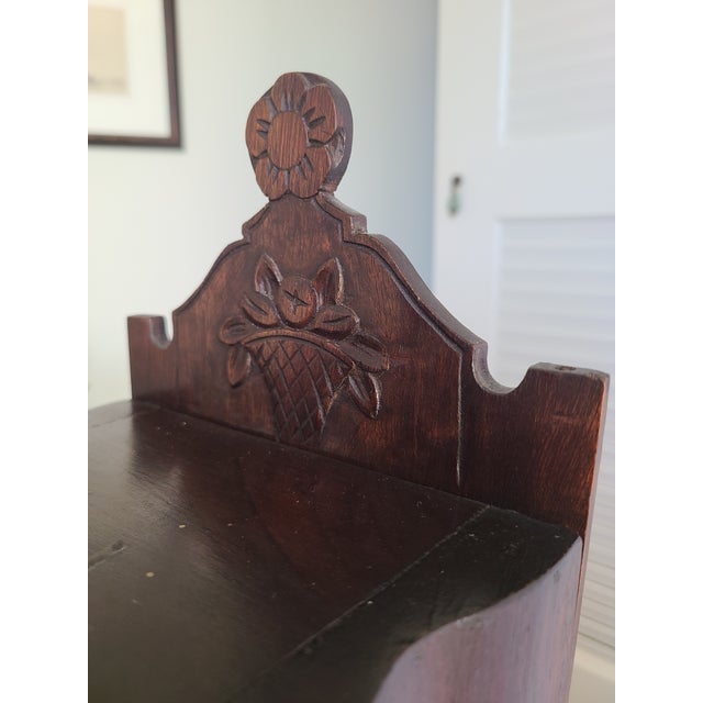 Wood Antique 19th Century French Provincial Salt & Flour Box For Sale - Image 7 of 18