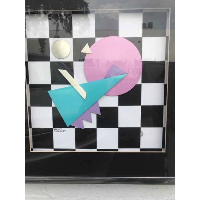 1980s 1980s "Dive Bomber" and "Innocent Bystander" Postmodern Memphis Style Collages, Framed - Set of 2 For Sale - Image 5 of 13