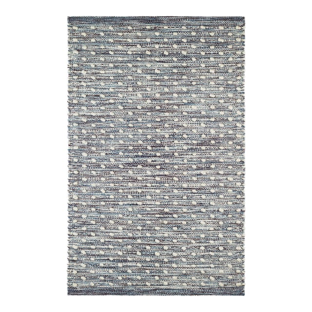 Dash & Albert by Annie Selke Hobnail Blue Indoor/Outdoor Rug, 9' 6" x 13' 6" For Sale