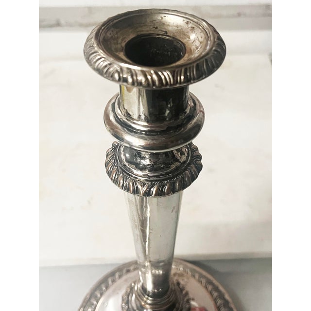 Mid 19th Century Pair Matthew Boulton Silver Plated Candle Holders, 19th Century For Sale - Image 5 of 9