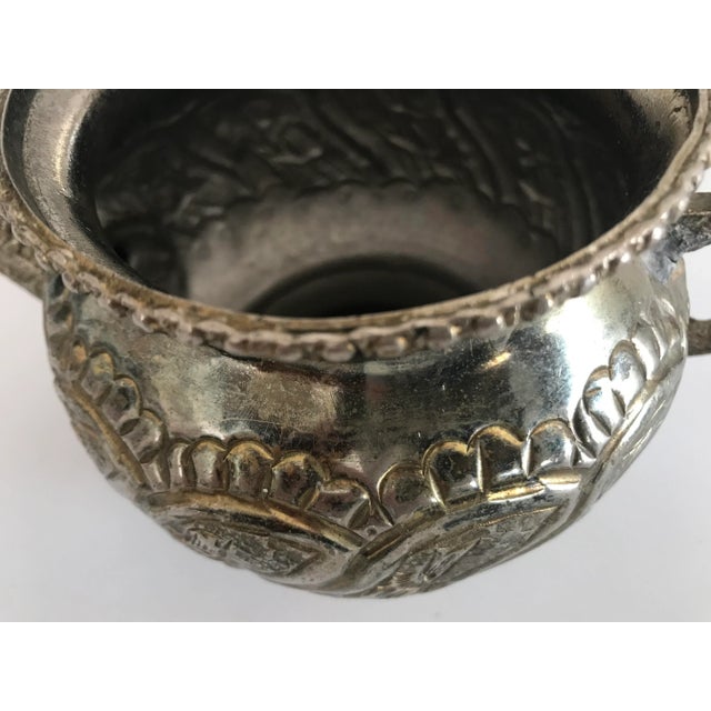 Silver Vintage Turkish Brass Tea Kettle For Sale - Image 8 of 11