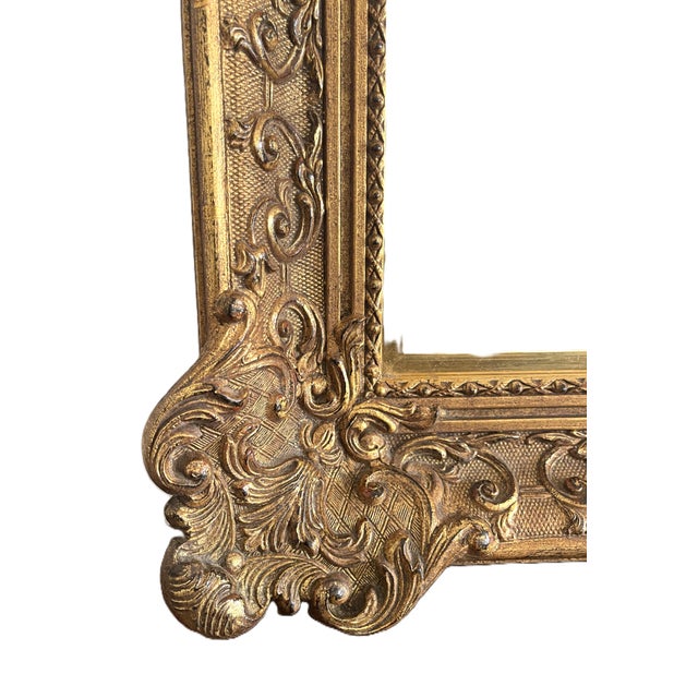 Large Louis XIV Style Carved Gilt Frame, 1930s For Sale - Image 3 of 11