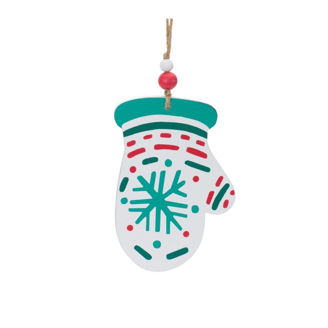 Modern Wood Mitten and Stocking Ornaments (Set of 12) For Sale - Image 3 of 5
