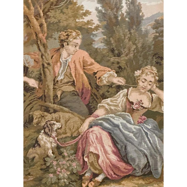 Textile Vintage Aubusson Jaquar Tapestry, 1980s For Sale - Image 7 of 18