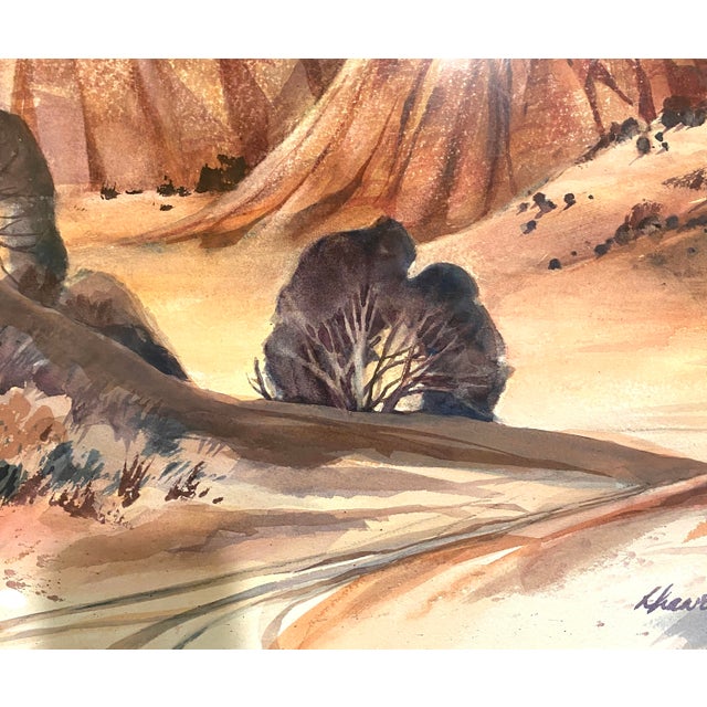 Paint Mid 20th Century Dorothy Lawrey Vorhees Original Painting New Mexico Mountain Landscape Southwest For Sale - Image 7 of 11