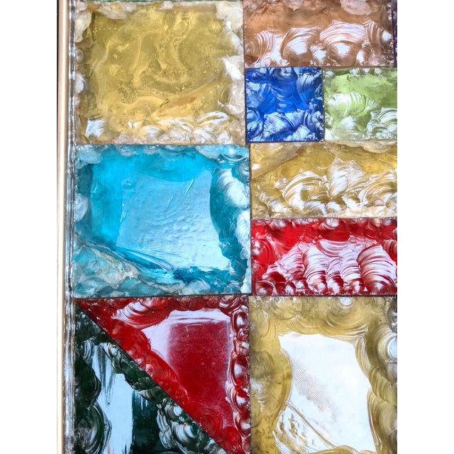 Vintage Rectangular Coffee Table with Chiselled Murano Glass Top from Poliarte, Italy, 1960s For Sale - Image 10 of 13
