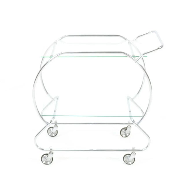 Art Deco Nickel-Plated Brass Serving Trolley, 1930s For Sale - Image 10 of 13