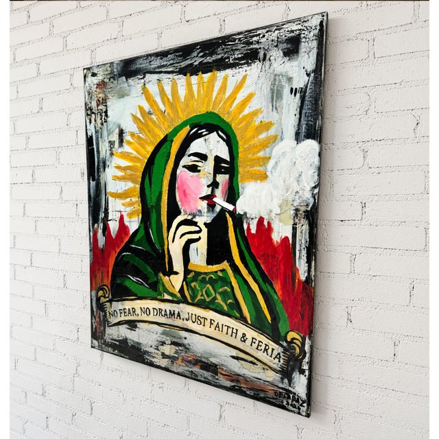 Rebel Saint Painting Canvas | Chairish